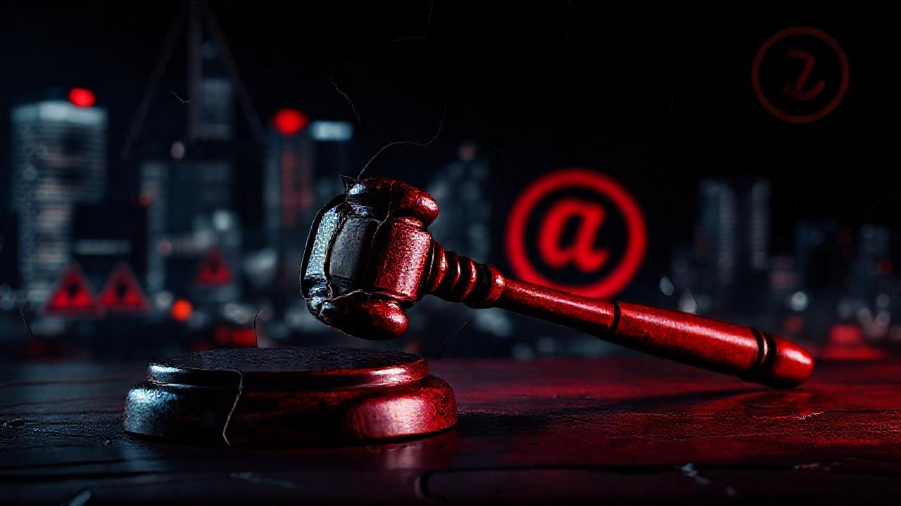 El contraste oscuro advierte sobre derechos protegidos