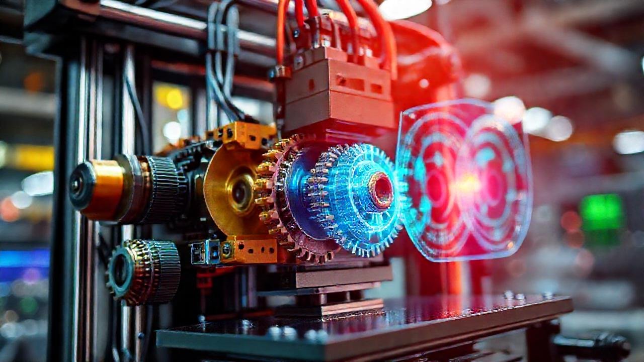 Impresora 3D futurista genera detalles vibrantes