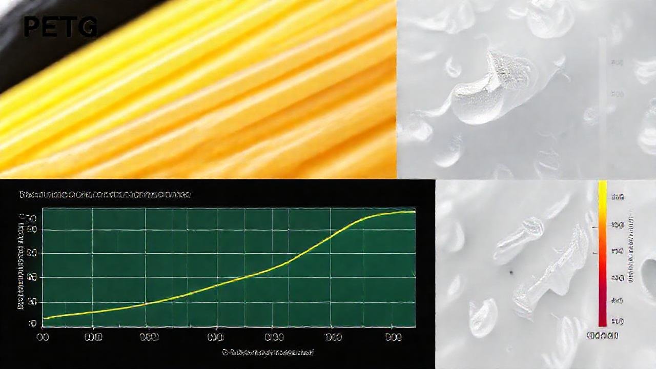 Diagrama PETG: expansión, color y textura
