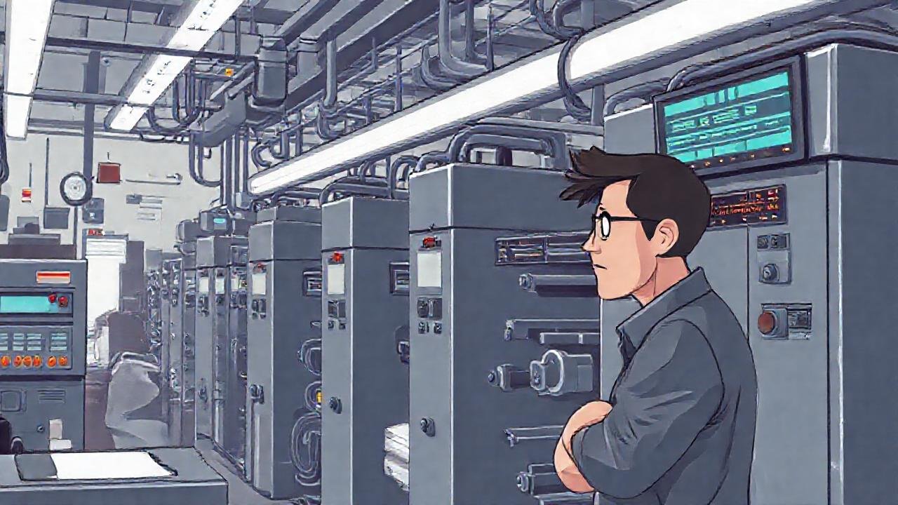 Técnico observa caos técnico en impresión