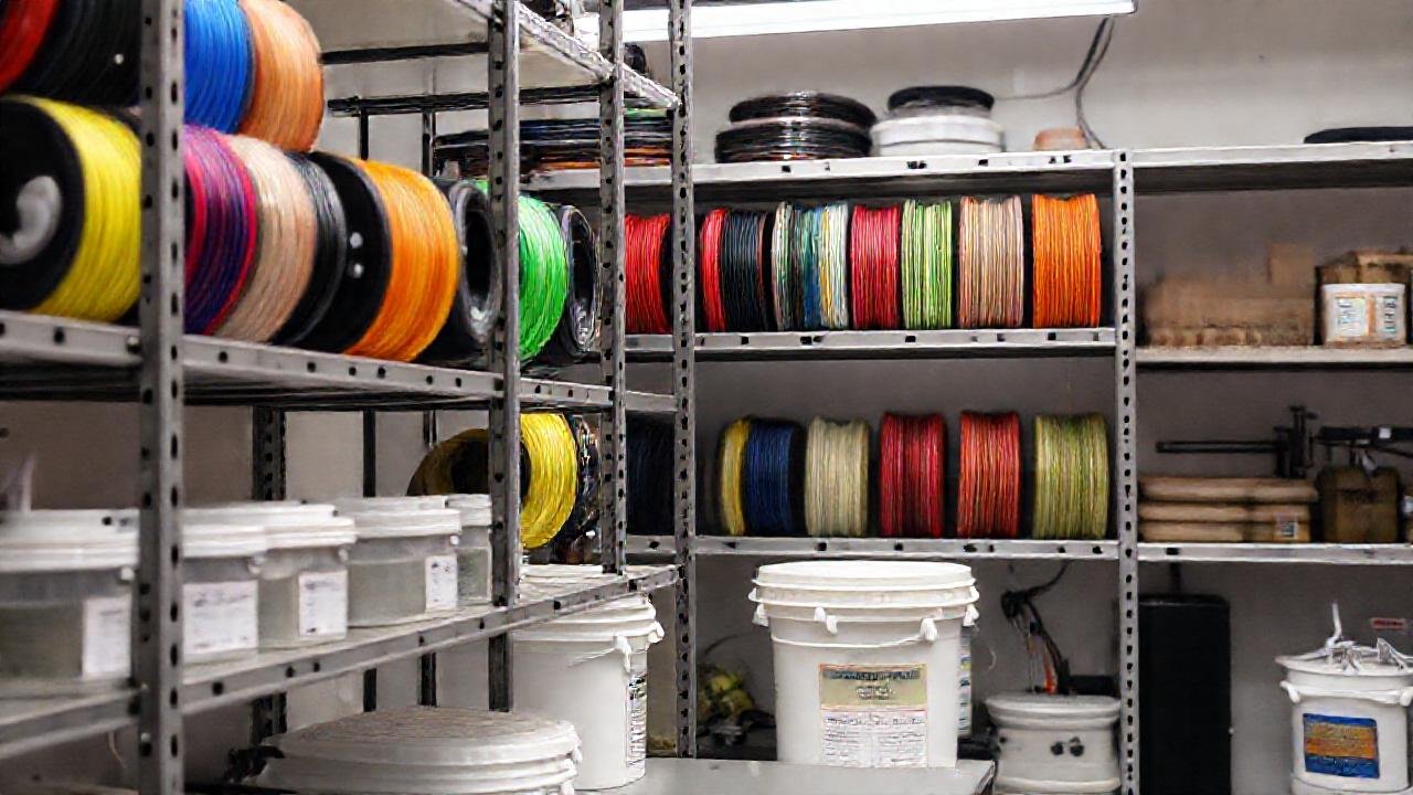 Un taller de impresión 3D ordenado