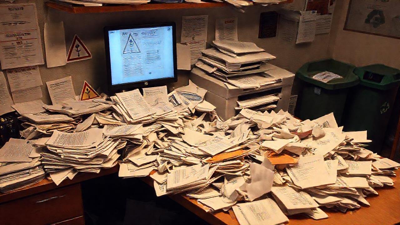 Un escritorio desordenado genera impacto ambiental