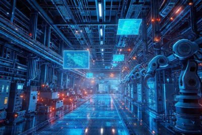 Factoría futurista y tecnológicamente avanzada