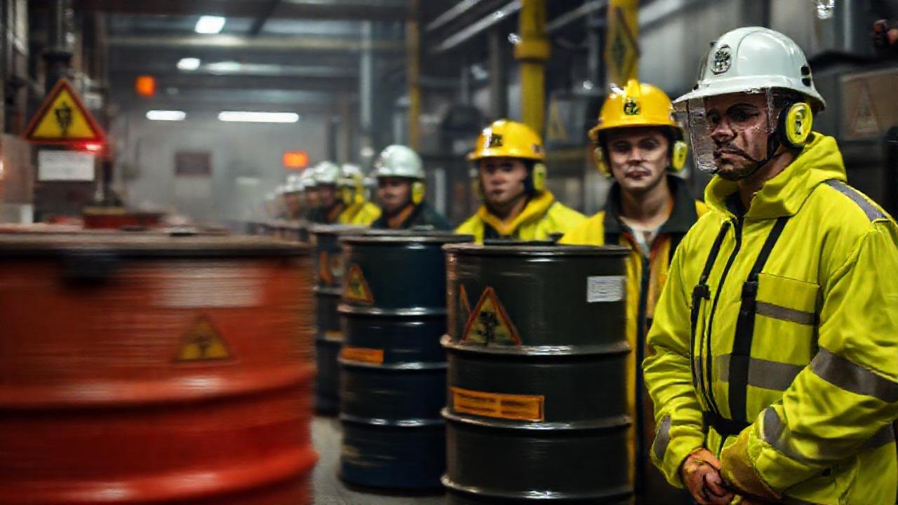 Ambiente industrial peligroso y preocupante