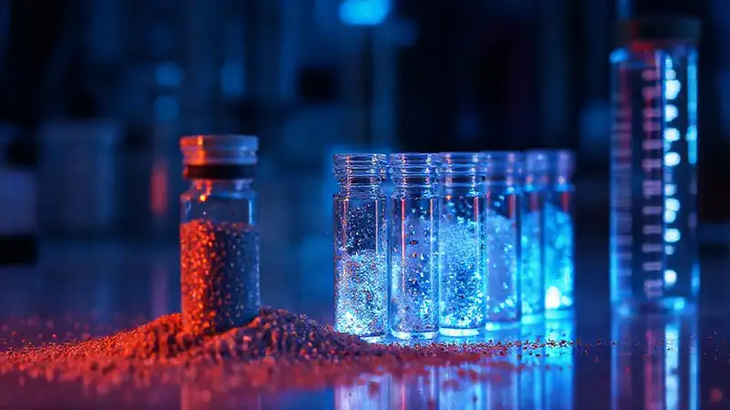 Laboratorio futurista: experimentos metálicos luminosos y seguros