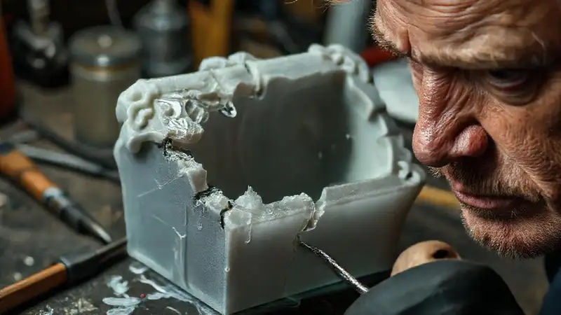 Reparación detallada de piezas 3D con resina