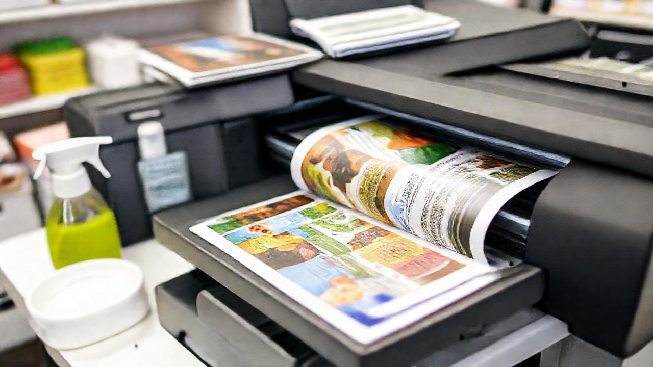 La impresora produce imágenes coloridas y organizadas