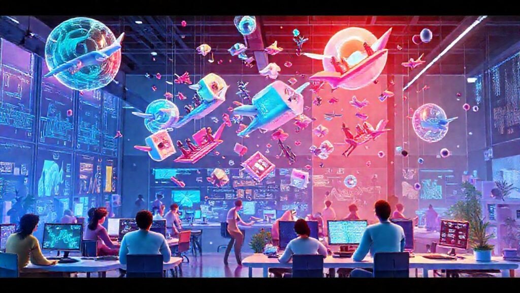 Artistas digitales crean un espacio futurista