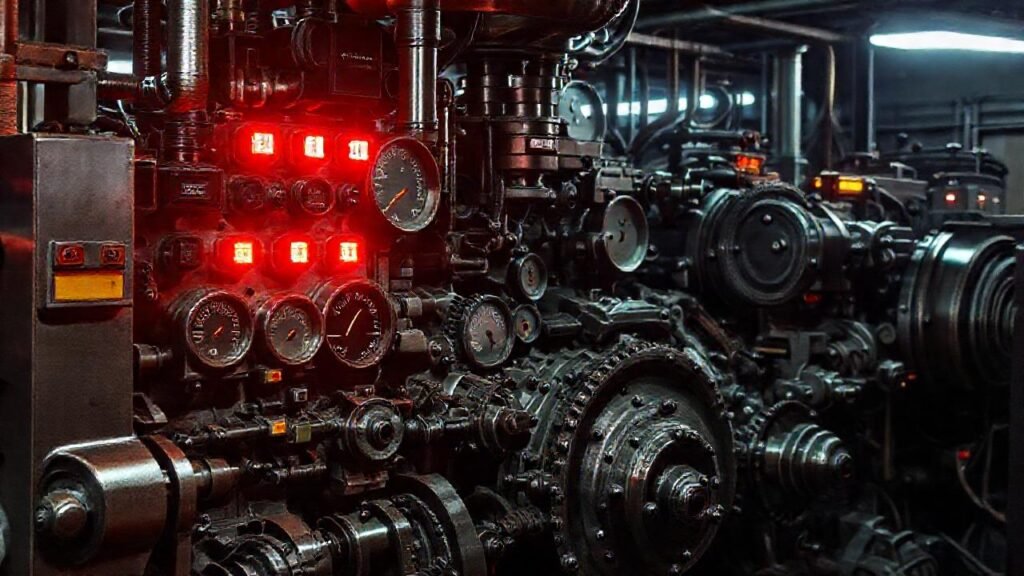 Un técnico trabaja en maquinaria compleja