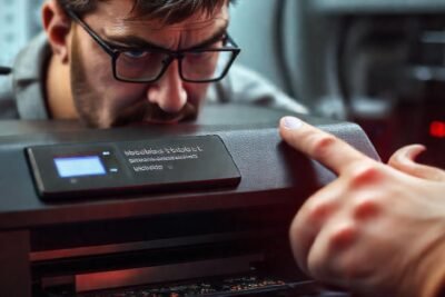 Un técnico frustrado soluciona un error