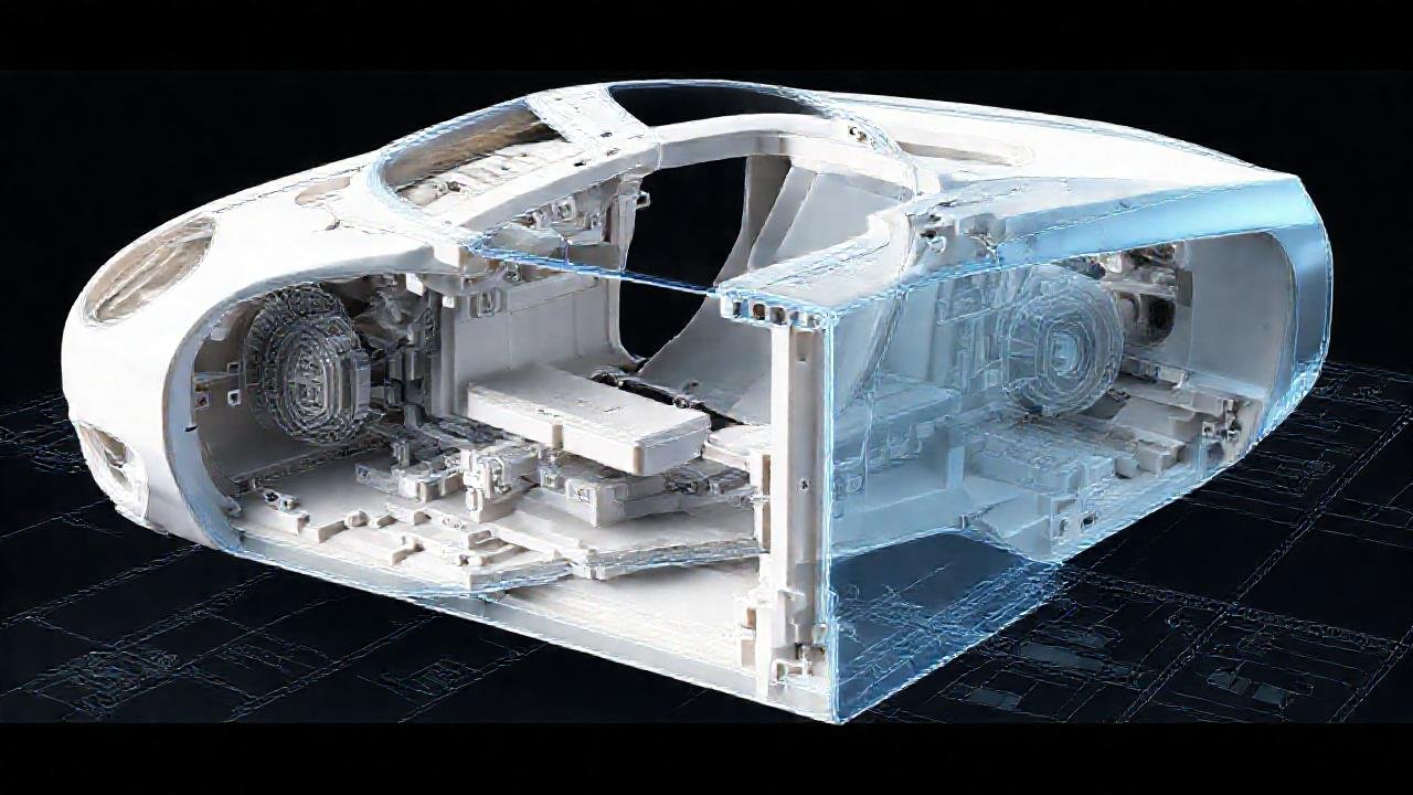 Modelo 3D con ilustración técnica precisa