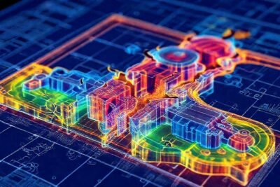 Un diseño 3D técnico