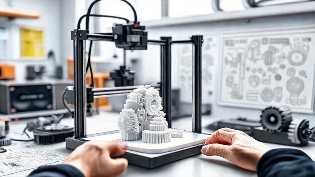 Impresión 3D realista de engranajes