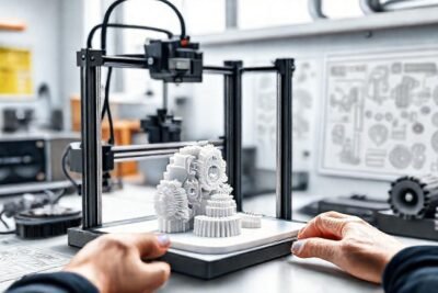 Impresión 3D realista de engranajes