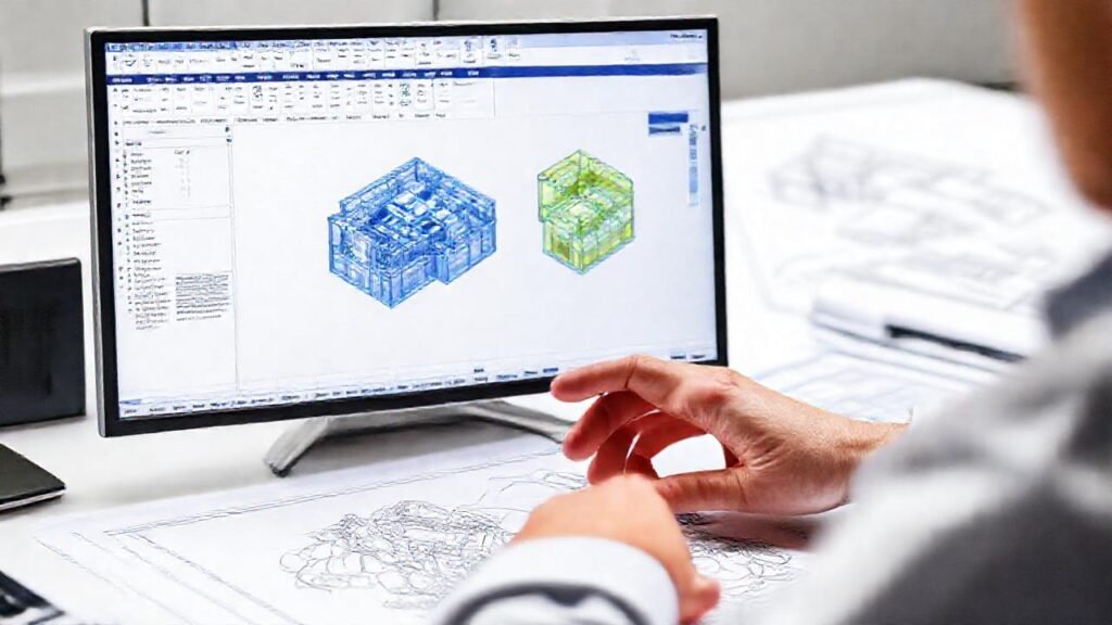 Diseñador 3D crea planos digitales precisos