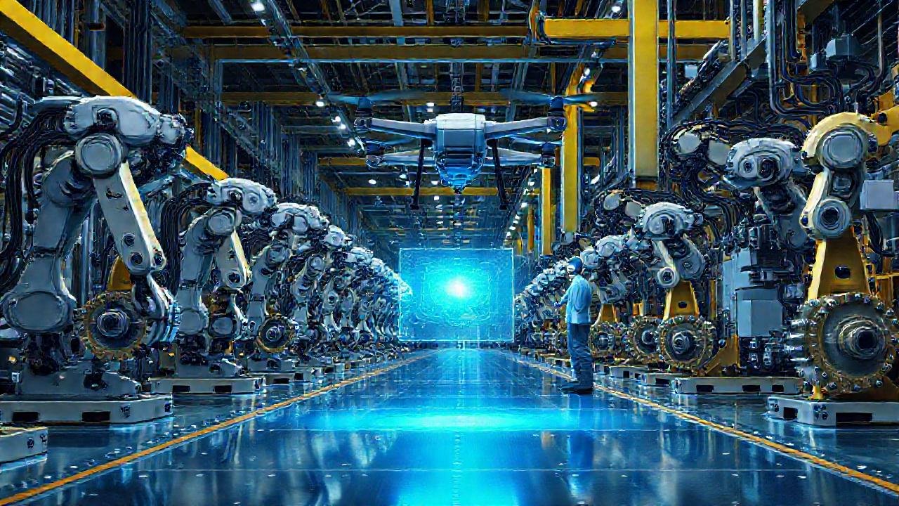 Fábrica automatizada con tecnología avanzada