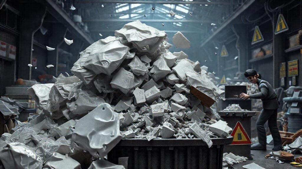 Un almacén oscuro y caótico