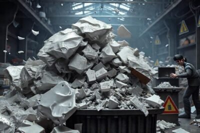 Un almacén oscuro y caótico