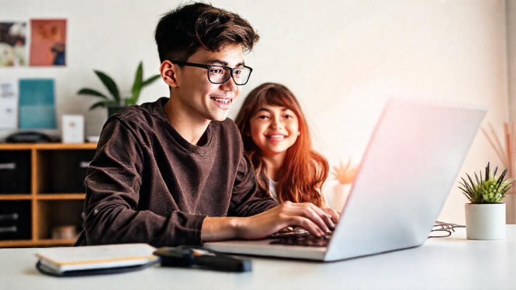 Un joven diseñador encuentra oportunidades digitales brillantes