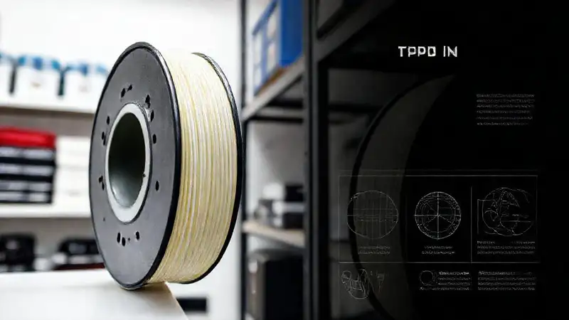 TPU filament y equipo 3D organizado