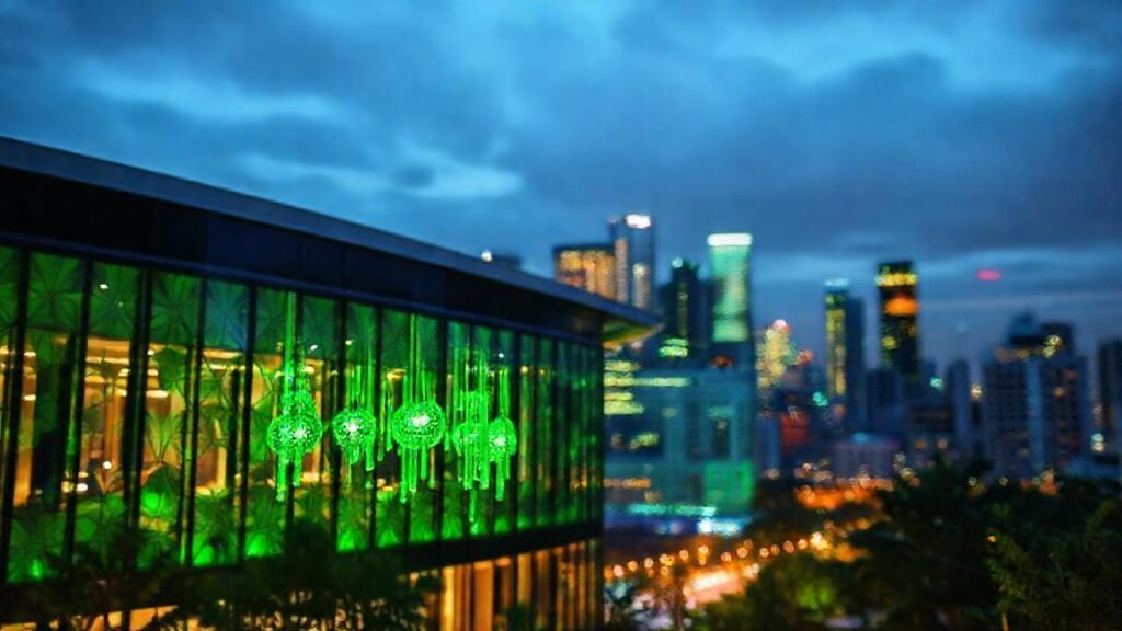 Arquitectura sostenible y colores vibrantes