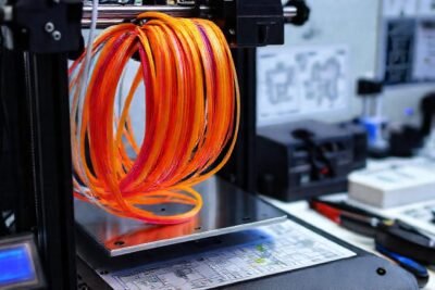 El técnico resolvió problemas de la impresora 3D