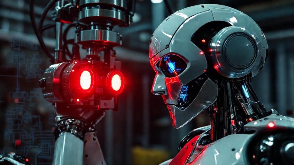 Robots inspeccionan maquinaria con precisión técnica