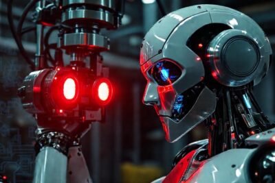 Robots inspeccionan maquinaria con precisión técnica