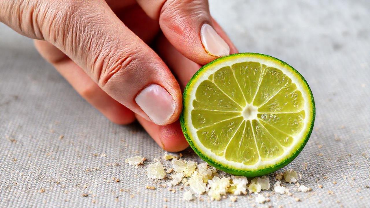 Mano con limón, impresión 3D, colores