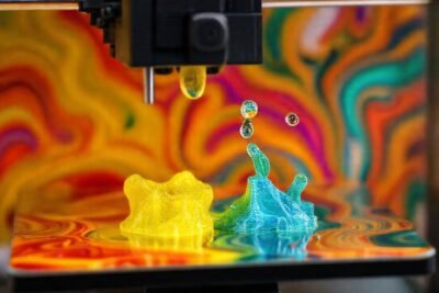 Impresión 3D crea texturas vibrantes y abstractas