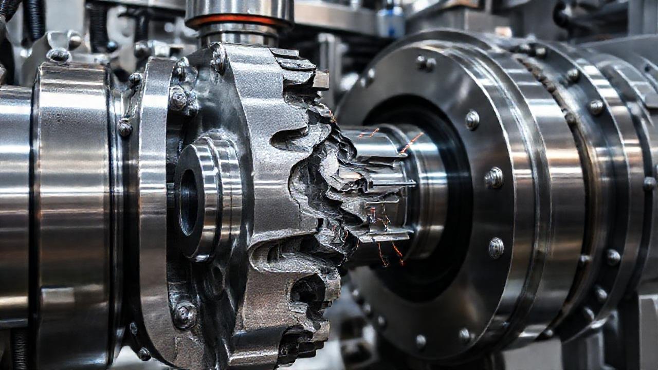 La ilustración técnica corrige maquinaria brillante